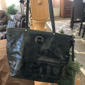 Genuine Coach leatherette shoulder bag.